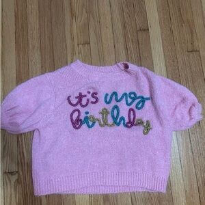 Pink 'It's My Birthday' Sweater